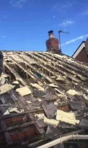 decayed felt & battens